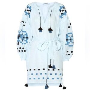 March11 March 11 Sky Blue Linen Mini Dress Size S